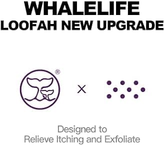 WhaleLife Bath Sponge Shower Loofahs Pouf Ball Shower Puff 4 Pack Double-Layer Exfoliation Mesh Bulk Puffs Large(60g Gray)