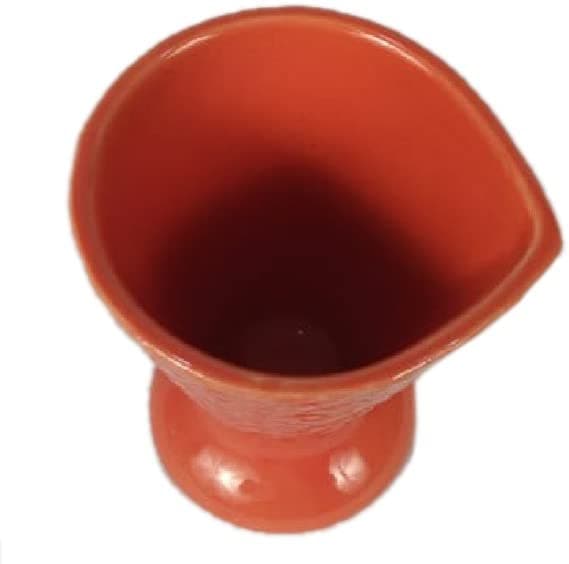 Reusable Classic Cone Style Ceramic Ice Cream Cup/ice Cream Set Bowl Microwave Safe Pudding/Desert/Sweet Dish Serving Cups (Red)