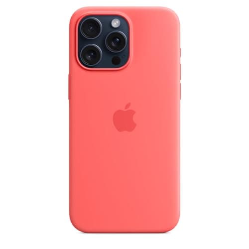 Apple iPhone 15 Pro Max Silicone Case with MagSafe - Guava ​​​​​​​