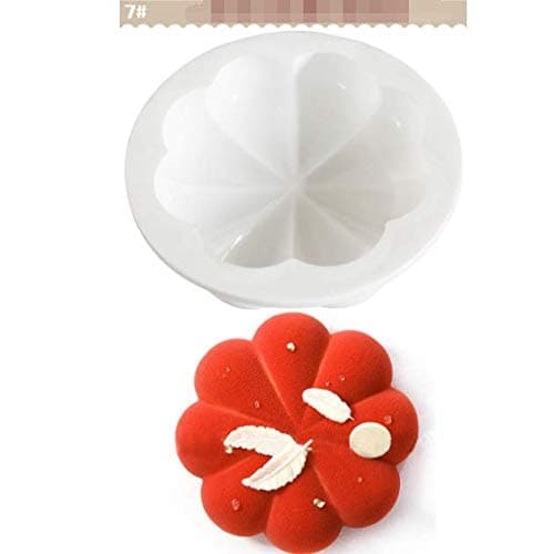 1 pcs 3D silicone cake mold white color, baking mold, mousse chiffon pastry cakes, pan, biscuit, candy, ice cream, jelly, brownie, cookie