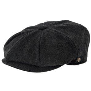Cap Grey Wool Blend 8 Panel Newsboy Classic Vintage Style with Quilted Lining, Double Snap Brim & Grosgrain Sweatband – Stylish 1920s Inspired Design
