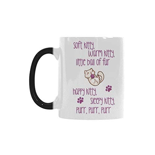 Funny Cat Kitty Mug - Soft Kitty Warm Kitty Color Changing Mug Morphing Coffee Mugs Cup - 11oz sizes