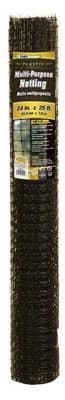 Midwest Air Tech 889522A 2' x 25', 3/4" x 1" Mesh, Black, PVC Netting/Fencing - Quantity 3 Rolls3