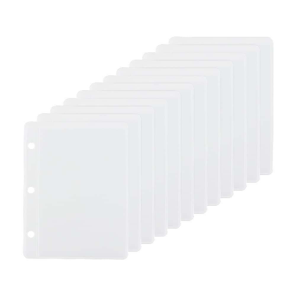 12 Pack Mini Size Binder Pocket Frosted Sheet Protectors Plastic Sleeves Binder Inserts Top Loading Zipless Binder Pouches for 3 Ring Binders Money Organizer, 2.2 x 3.2 Inch