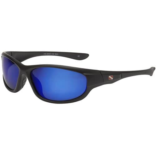 Dive Shades Tiger Blue Mirror Lenses, Matte Black Frame