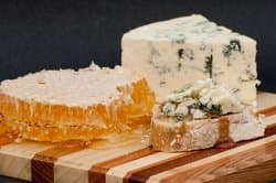 Deluxe Honey with Cut Comb Jar and Stilton Cheese Hamper - Perfect Gift