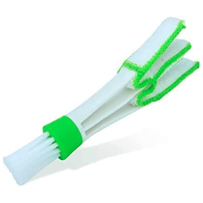 Kingsway Multipurpose Microfiber Double Sided Cleaning Brush for Car AC, Air Vent, Blinds, Dashboard, Computer Keyboard & Laptop Cleaner, Pack of 1 Piece