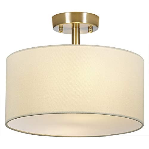 SOTTAE Luxurious Chrome Finish 2 Lights Glass Diffuser Living Room Bedroom Ceiling Light,Modern Ceiling Lamp Fixture(Diameter:15.74")