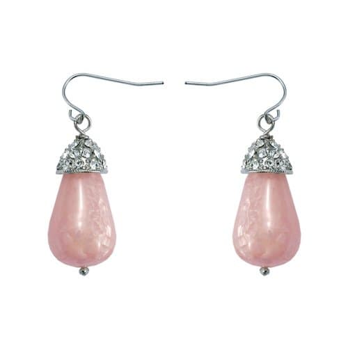 Classic Elegant Tear-drop MOP Earrings (cream white)