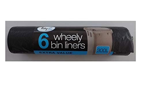 6 x Wheelie Bin Liners Sacks Refuse Bags For Rubbish Strong 300 L Litres