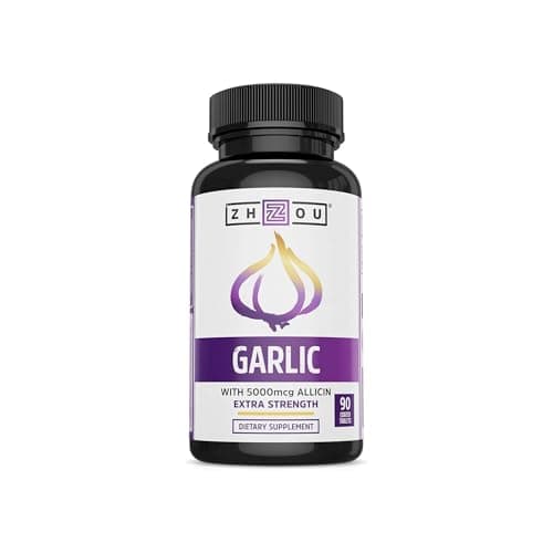 Extra Strength Garlic with Allicin for Powerful Immunity Support Enteric Coated Tablets (3 Month Supply)