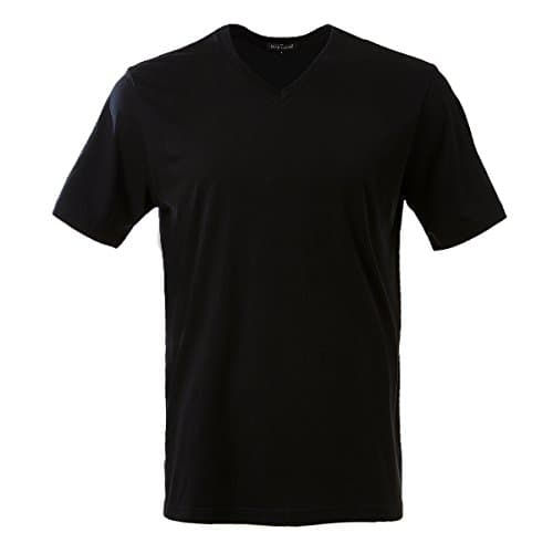 Rich Cotton V Neck (5XL, Navy)