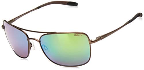 Revo Unisex Unisex RE 1034 Territory Rectangular Polarized UV Protection Sunglasses