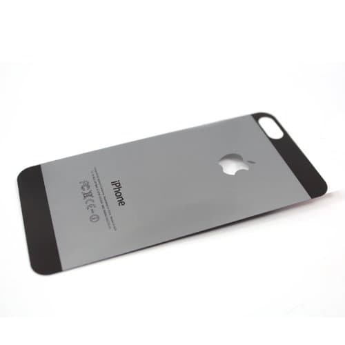 FOME Premium Tempered Glass Screen Protector Stylish Mobile Decal Back Body Sticker for Apple iPhone 5 /iPhone 5S Black