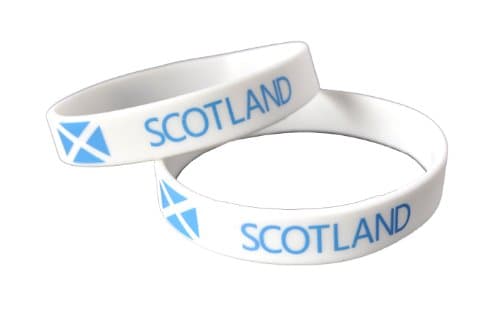 10 x Scotland - Silicone Wristbands