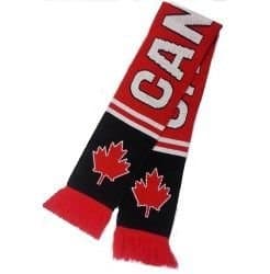 Reppa Double Jacquard Knitted Soccer Scarf - Canada, Maple Leaf