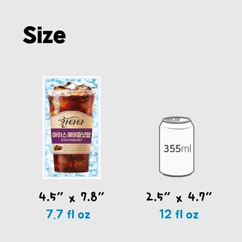 Korean Covenienve Store Coffee Drink Pouch Sampler Set - 5 PACK 10 PACK (iced sweet americano, hazelnut, vanilla, black, caramel macchiato) + dalgaru mirror (5 PACK SET)