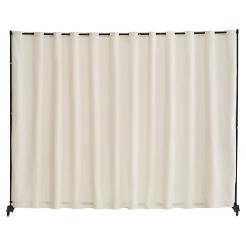 VEVOR Room Divider, Portable Panel Room Divider with Wheels Curtain Divider Stand, Freestanding Room Divider Privacy Screen for Office, Bedroom, Dining Room, Study, Beige