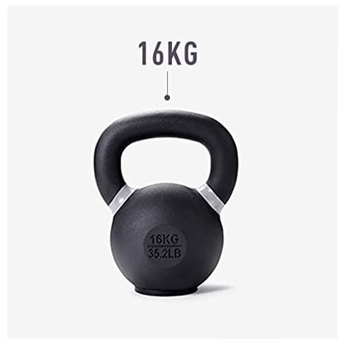 KDJJH Kettlebells Weights, Kettle Bell Cast Iron Kettlebell Strength Training Kettlebells for Strength Training, Conditioning, and Fitness,16kg
