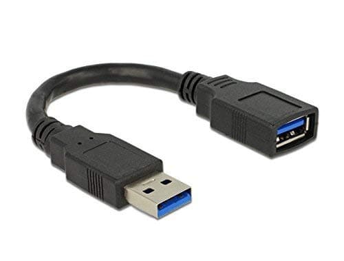TheFlyingWhopper USB 3.0 Type A Male to USB 3.0 Type A Female Short Extension Charging/Data Adapter Cable 25cm