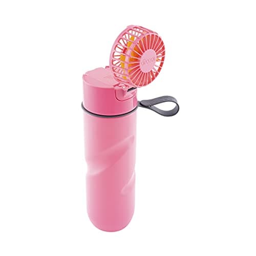 O2COOL Pink Sip Breezy Fan, 1 EA