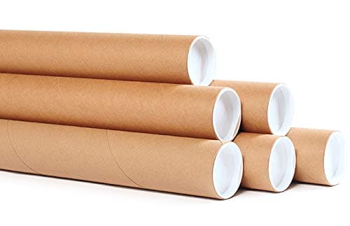 REALPACK® Postal Tube Cardboard with Plastic End Caps - 3'' line-Size: 625mm (5)
