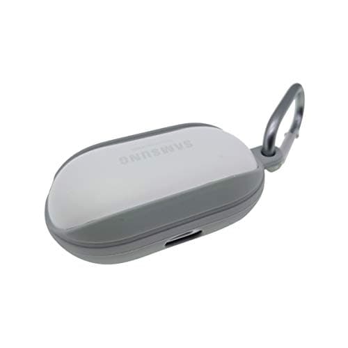 Silicone Shock Proof Protective Carrying Case for Samsung Galaxy Buds cover | One comes with Keychain for Samsung Galaxy Buds Black (Grey)