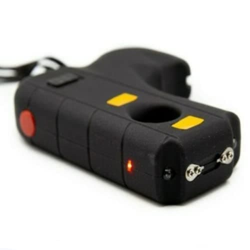 Outdoor Self-Defense Tools Stun Gun Strong Light Flashlight High-Voltage Defense Weapon Stun Rod 60 Million Volts, Black