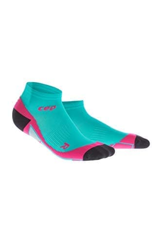 Womens Ankle Compression Running Sock Low Cut (Lagoon/Pink) IV