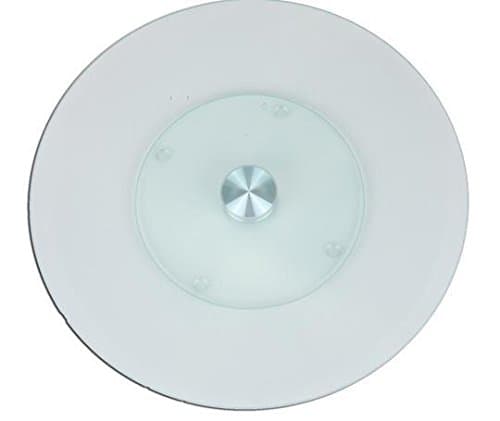 Tempered Glass Rotating Turntable, rotating cake stand for decorating and displaying cakes, cupcakes,Fruits and cheeses - Revolving Cake Stand, Heavy duty Glass 11.8 inch Diameter