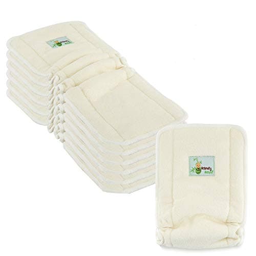 Naturally Natures 5 Layer Cloth Diaper - Inserts - with Gussetts Bamboo Reusable Liners for Cloth Diapers (Pack of 6)