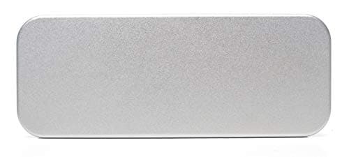 StuffIncase Single Mini Pencil Box, Platinum. Use as Pencil, Makeup, Jewelry, Gift, Candy, Favor or Birthday Gift Box