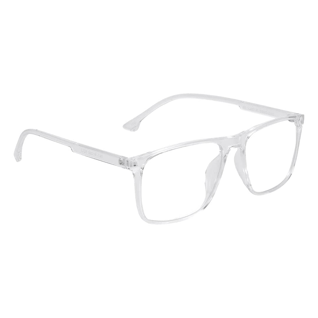 Fairydot Opticals BLU | Zero Power Blue Cut Computer Glasses | Anti Glare, Lightweight & Blocks Harmful Rays | UV Protection Specs | Men & Women (BLACK/BLUE) (TRANSPARENT), TRANSPARENT, M