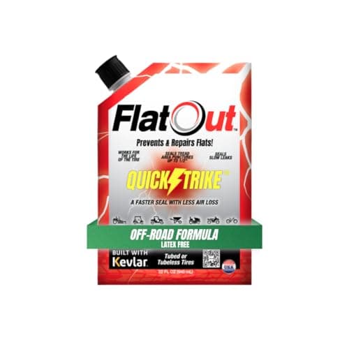 FlatOut Flat Out QuickStrike Tire Sealant Off-Road Formula - Prevent Flat Tires, Seal Leaks, Contains Kevlar, 32-Ounce Bag