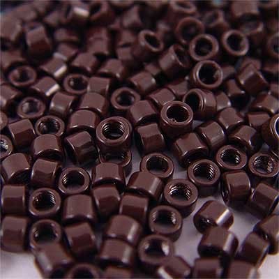 250 PCS 4 mm Dark Brown Color Screw Thread Micro Ring Beads Locks for I Tip Stick Feather Human Hair Extensions