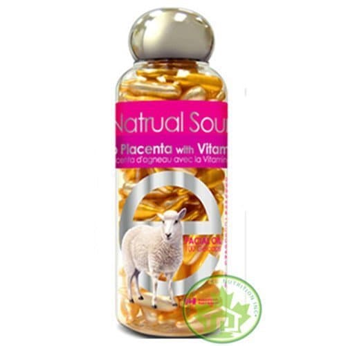 Sources Lamb Placenta with Vitamin E, 100 Gelcaps - rejuvenates dull skin cells and revitalizes skin cells elasticity by Bill Natural