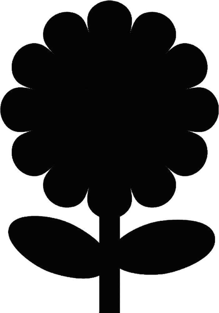 Securit Silhouette Flower Shape Board with Chalk Marker, 0.3 x 39 x 43 cm, Multi-Color, 42, 6x27, 7x0, 3cm