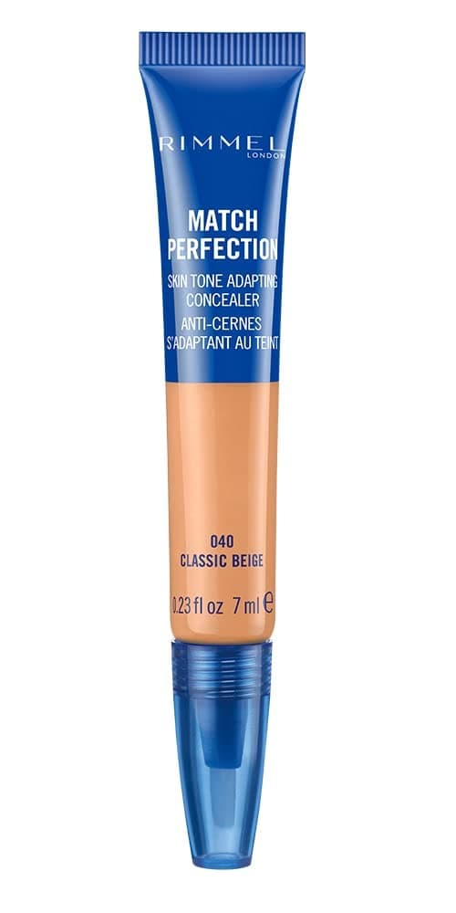 Rimmel London Match Perfection Light Coverage Blendable Liquid Concealer, 040 Classic Beige, 7 ml