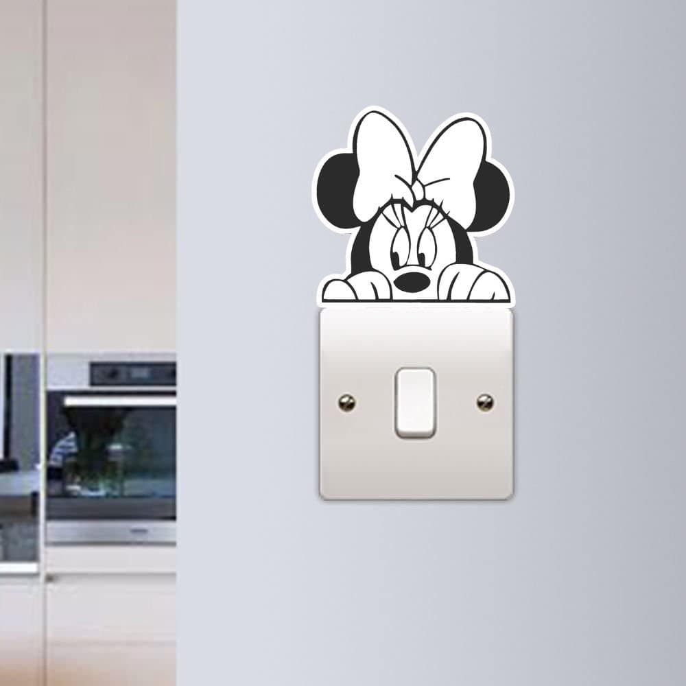 Minnie Mouse Wall Switch Decal Funny Lightswitch Kids Room DIY