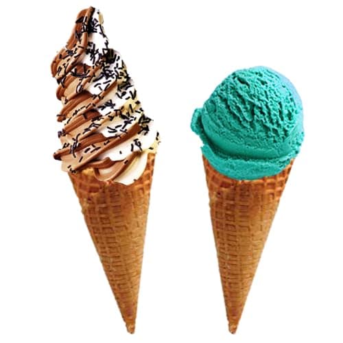 AussieBlends ワッフルアイスクリームコーン バルク ソフトサーブ ジェラート すくいアイスクリーム ワッフルコーン バルク ビーガンナチュラルコーンフレーバー レギュラーサイズ 312個 (ナチュラル、レギュラー)