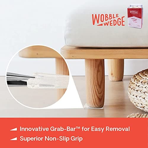 Wobble Wedges Flexible Plastic Shims, 300 Pack - Multi-Purpose Wedges for Home Improvement and Workplace - The Ideal Table Shims, Toilet Shims, and Furniture Levelers - Clear Wedges