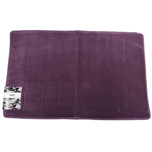 Christmas Promotion! Hiwel Microfiber Bath Mat with Memory Foam Interior, Purple, 21 by 34 Inch