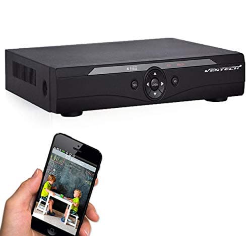 DVR 8 Channel Ventech Full 960H h.264 Surveillance Recorder Security Systems HDMI Output QR Code Super Easy Set Up Push Alerts on Cell Phones & Free App (NO Hard Drive)