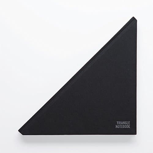 Triangle Notebook - Unique Design - Fabric Hardcover Triangle Notebook (Navy Blue)