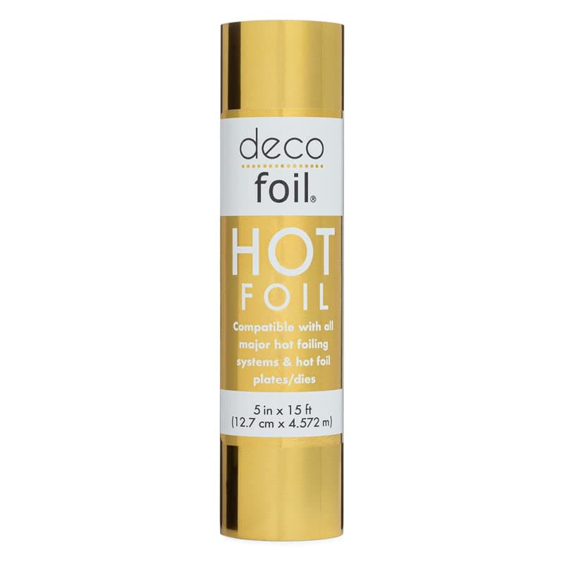 Hot Foils 5 in x 15 ft Roll - Gold - Use with Hot Foil Systems, Plates and Dies