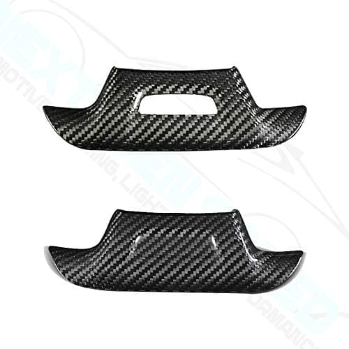 Next-Gen Speed Real True Carbon Fiber Steering Wheel Panel for Camaro 2016 2017 2018 2019 2020 Glossy Carbon Cover (Without Cut Out)