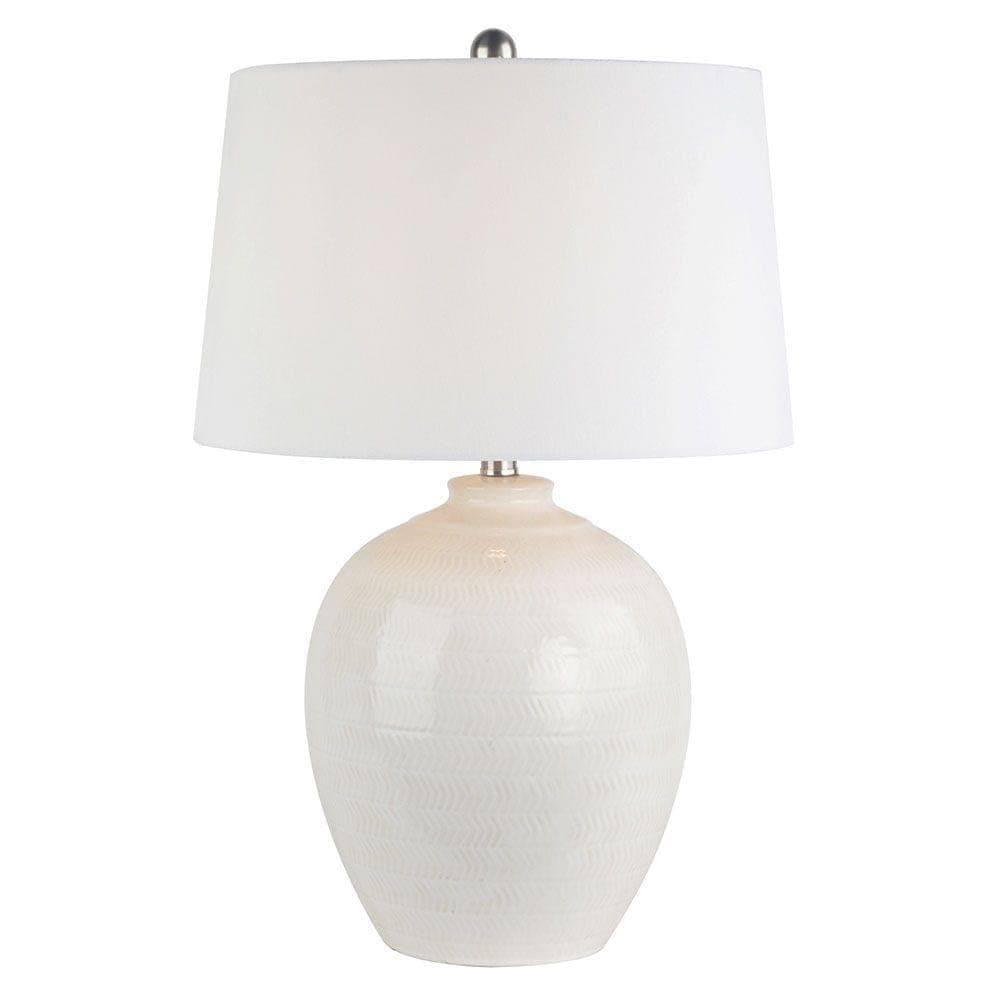 Danube HomeJonathan Table Lamp | Ceramic Table Lamps Modern Home Decoration For Your Lovely Living Room Dining Room Bedroom | L 40.5 X W 40.5 X H 63.5 Cm - Ivory