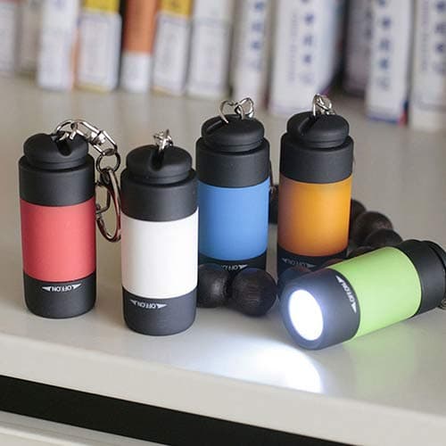 Bluelans-KeyringUSB Rechargeable Portable LED Light Flashlight Lamp Pocket Keychain Mini Torch Valentine's Day/Mother's Day/Father's Day/Wedding/Anniversary/Party/Graduation/Christmas/Birthday Gifts