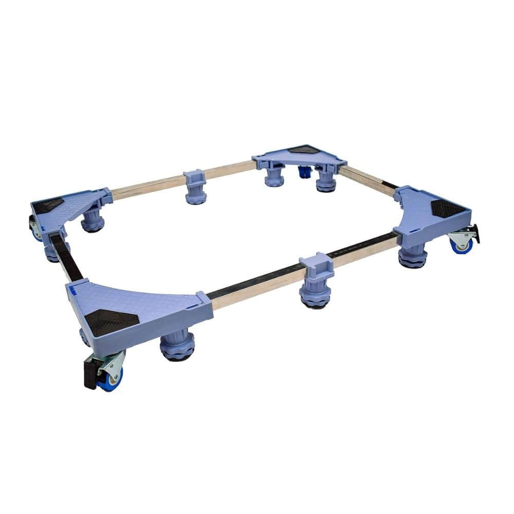 Premium Heavy Duty Adjustable Side by Side Refrigerator/Fridge Trolley/Stand with Wheels