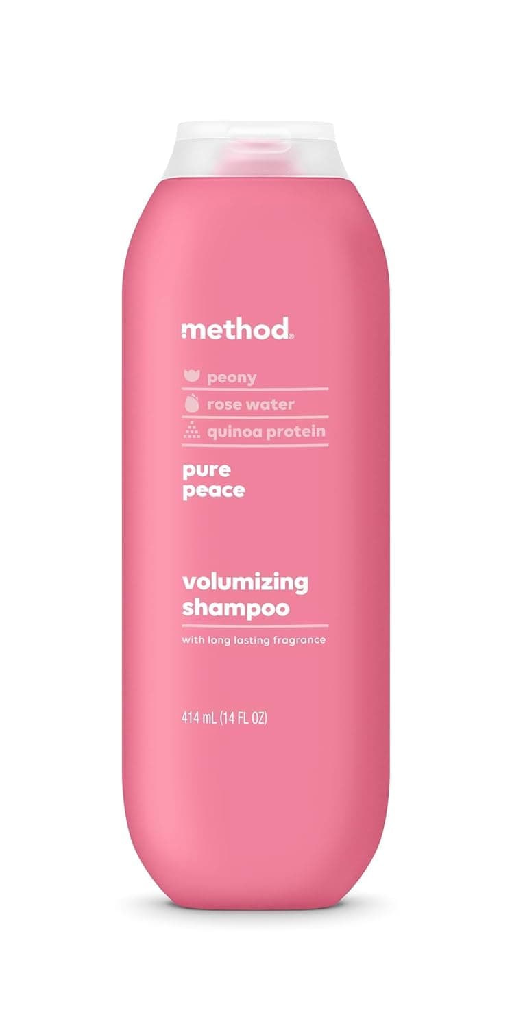 Method Pure Peace Volumizing Shampoo - For Thicker, Fuller and Visibly Hydrated Hair - Sulfate Free and Safe for Color-Treated Hair - 14 oz